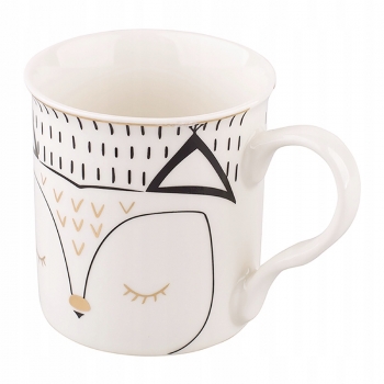 Kubek Porcelanowy Zimowy Lisek 250ml Biały