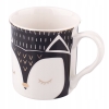 Kubek Porcelanowy Zimowy Lisek 250ml Czarny