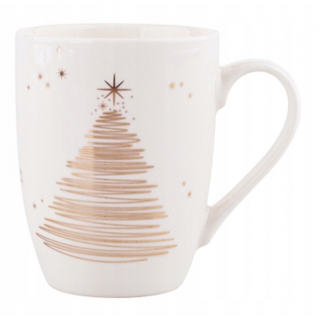 Kubek Świąteczny 300ml Golden Christmas Biały