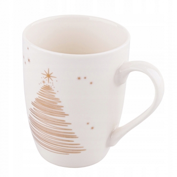 Kubek Świąteczny 300ml Golden Christmas Biały