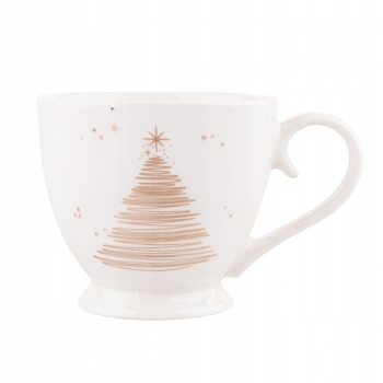 Filiżanka Świąteczna 350ml Golden Christmas Biała
