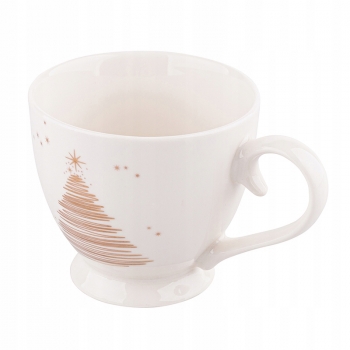Filiżanka Świąteczna 350ml Golden Christmas Biała