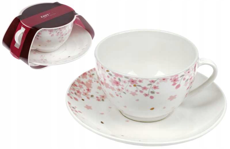 Filiżanka Ze Spodkiem Kosztuje 19 Zł FILIŻANKA ZE SPODKIEM 220ML CHERRY BLOSSOM RAVI