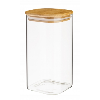 Pojemnik Szklany Z Bambusową Pokrywą Jeff 1350ml