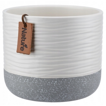 Osłonka Ceramiczna Donica Peony Galicja Biała 18cm