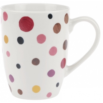 Kubek Porcelanowy Purple 300 Ml Kropki Ravi