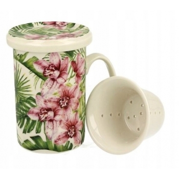 Kubek Porcelanowy Z Zaparzaczem Chloe 320ml Duo