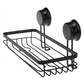 Półka Z Przyssawkami Metalowa Fox Czarna Loft