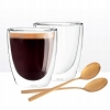 Szklanki Termiczne Latte 2szt 300ml Z Łyżeczkami
