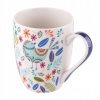 Folk Kubek Porcelanowy Wielkanoc Biały Kurka III