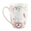 Pastelowa Wiosna Ptaszek Kubek Porcelanowy Błękit