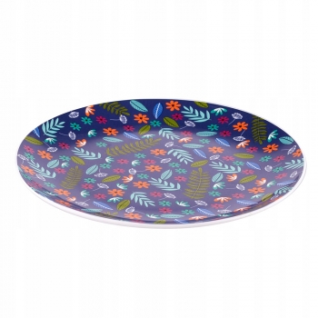 Talerz Deserowy Wiosenny Wielkanoc Folk Blue 20cm