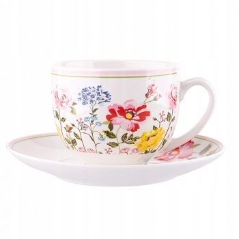 Primavera Filiżanka Ze Spodkiem 200ml Kwiaty