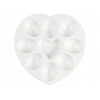 Półmisek Talerz Porcelanowy Do Jajek Serce 20 Cm