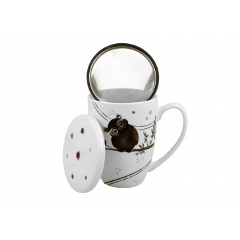 Kubek Z Zaparzaczem I Pokrywką Charming Owls 380ml