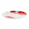 Talerz Deserowy Porcelanowy Czerwone Maki 20cm