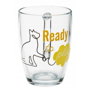 Szklany Kubek Dla Dzieci 375ml Kot Ready To Play