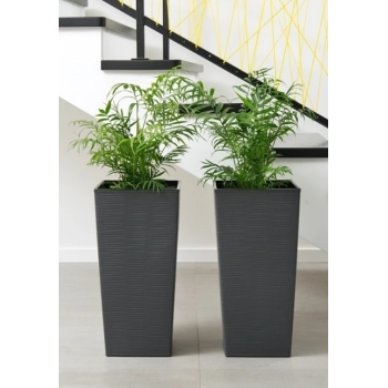 Doniczka Grafit Lamela Finezja Dłuto 25x25cm H47