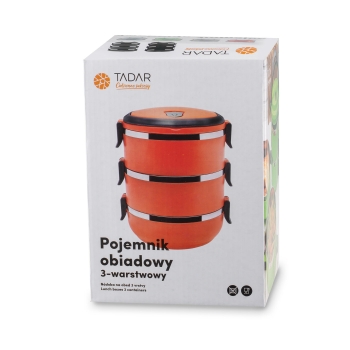 Termos Obiadowy Pojemnik Na Obiad 3 Części Szary