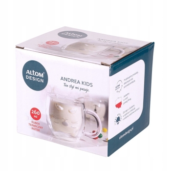 Szklanka Termiczna Do Kawy Soku 260ml Kotek Andrea