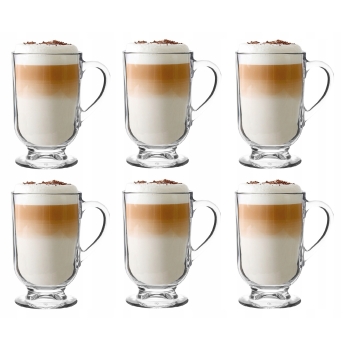 Szklanka Do Kawy Latte Na Stopce 300ml 6szt Allo