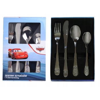 Sztućce Dla Dzieci Disney Cars Auta Komplet 4el