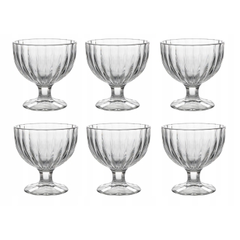 Szklane Pucharki Do Lodów Flamengo 250ml 6szt