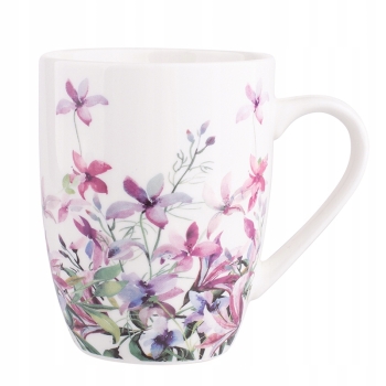 Kubek Porcelanowy 300ml Floral Kwiatki Różowe