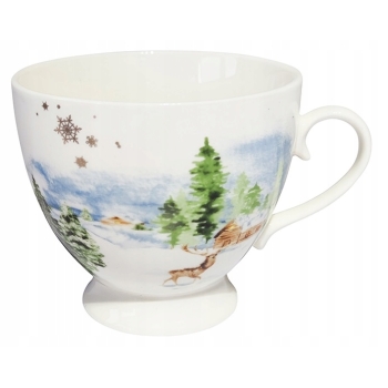 Duża Filiżanka Świąteczna 350ml White Christmas