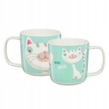 Kubek Porcelanowy 370ml Ambition Pets Kot Biały