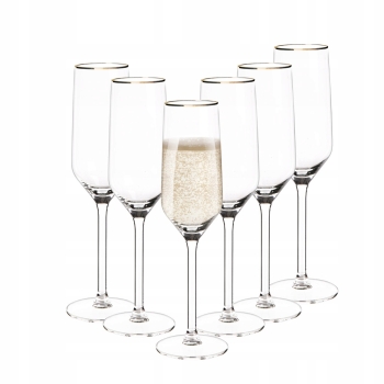 Kieliszki Do Szampana 6szt 220ml Rubin Gold