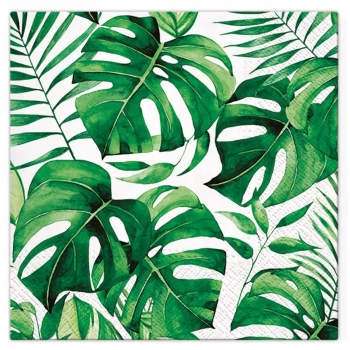 Serwetki Papierowe 20szt Liście Monstera 33cm