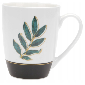 KUBEK PORCELANOWY 340ML CHIC RAVI LIŚCIE WZÓR 1