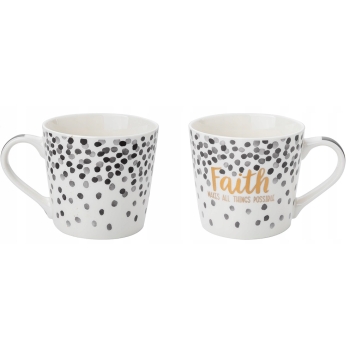 Kubek Porcelanowy 400ml Sara Black Faith