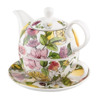 Filiżanka Z Dzbankiem Zestaw Tea For One Lemon