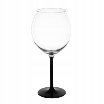 Kieliszek Do Wina XXL Czarna Nożka 600ml