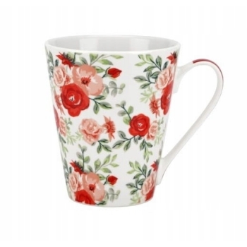 Kubek Porcelanowy 310ml Rosy Ravi Biały Róże