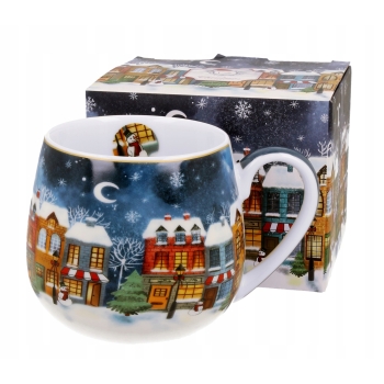 Kubek świąteczny baryłka 430ml Christmas City