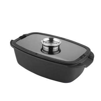 Brytfanna prostokątna z pokrywą Valdinox Impact 5,7l na indukcję gaz