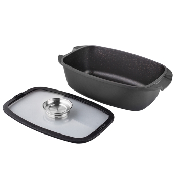 Brytfanna prostokątna z pokrywą Valdinox Impact 5,7l na indukcję gaz