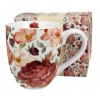 Duży Kubek porcelanowy Kubas XXL Spring Roses White Róże 1000ml Duo Gift