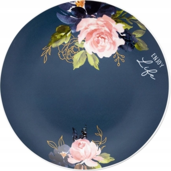 Talerz deserowy porcelanowy Florina Roses granat 20 cm