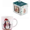 Kubek porcelanowy zimowy 300ml Pingwinek w pudełku
