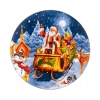 Talerz deserowy świąteczny 20cm Christmas Story Mikołaj w saniach