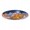 Talerz deserowy świąteczny 20cm Christmas Story Mikołaj w saniach