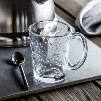 Zestaw kubków szklanki zimowe 300ml Gwiazdka 6szt