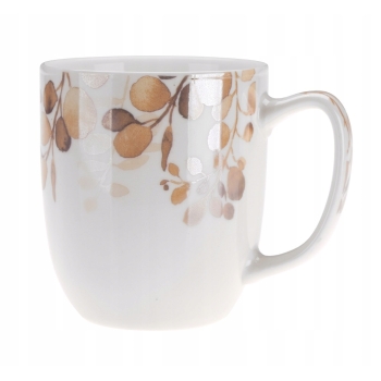 Kubek porcelanowy 350ml Fiore Ravi Kwiaty beżowe