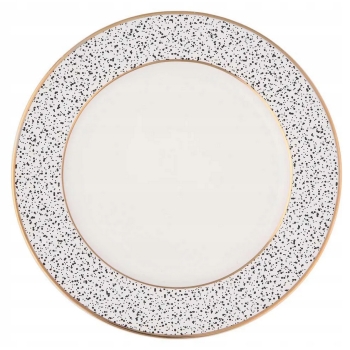 Talerz deserowy porcelanowy Altom Design Granit 20 cm biały