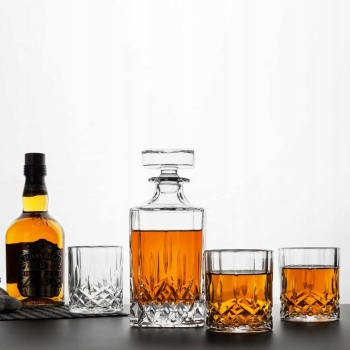 RCR Opera zestaw kryształowy do whisky karafka i 6 szklanek