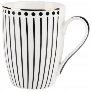 Kubek porcelanowy Varied Retro 340ml paski pionowe